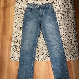 Reformation Cynthia High Rise Straight Jeans Size 24 Colorado Wash